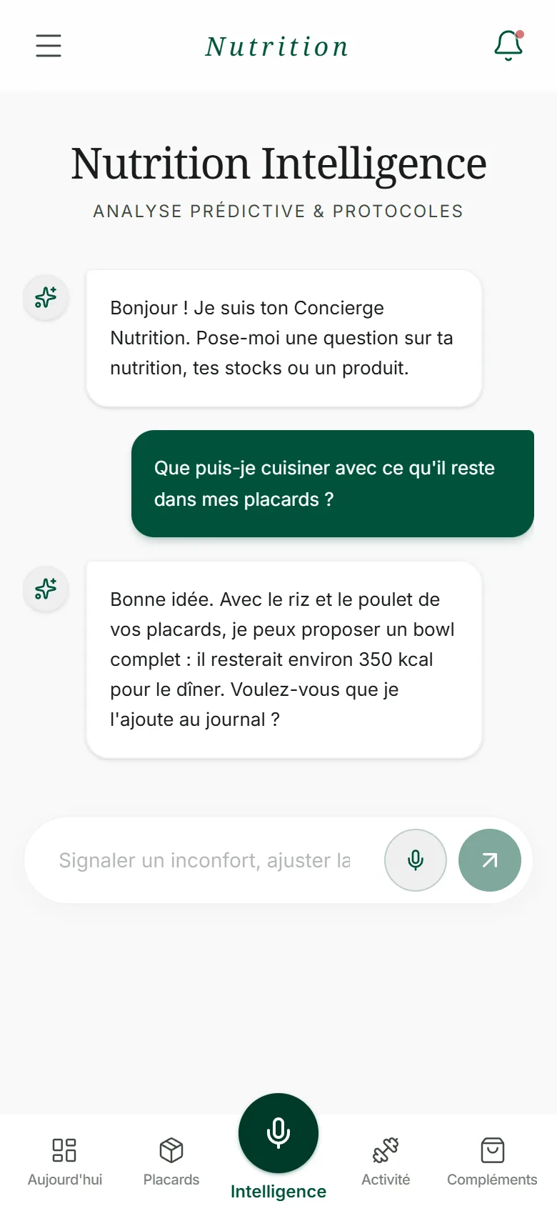 Coach IA : proposition à valider avant tout changement (données de démonstration)